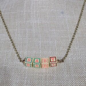 Melanie Martinez Baby Block Necklace Cute Colorful Gold Chain Fun Unique Jewelry